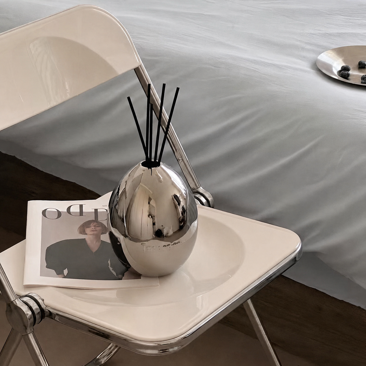 Eclipse Reed Diffuser Vessel — Chrome