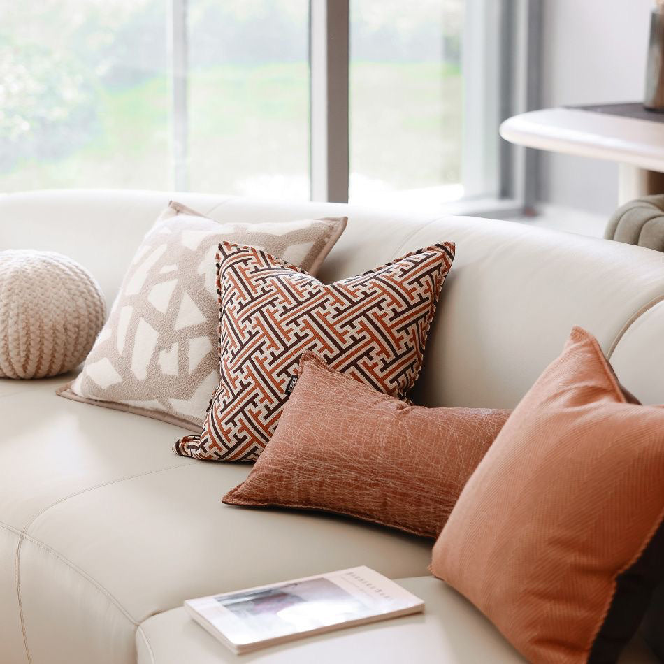 Dédale Pillow Cover — Terracotta