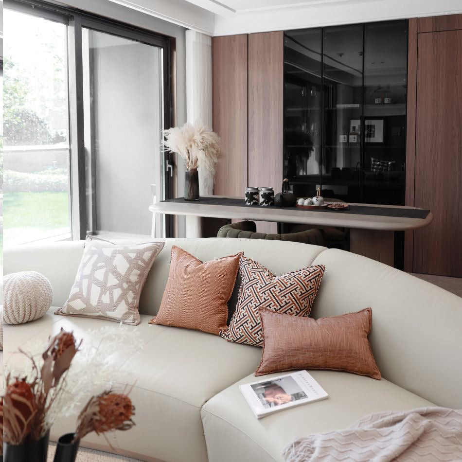 Dédale Pillow Cover — Terracotta