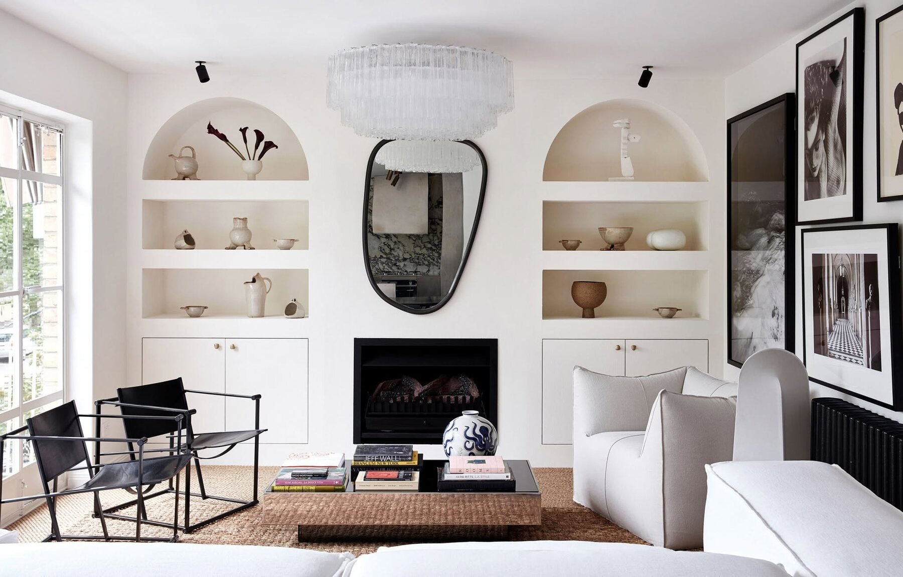 Warm minimalist living room