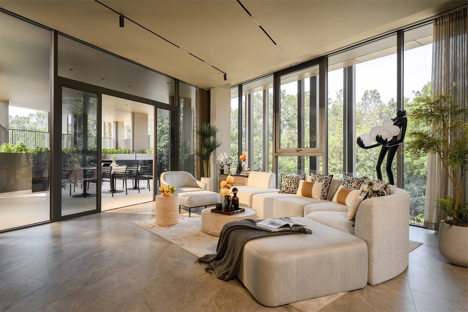 Bright open living room